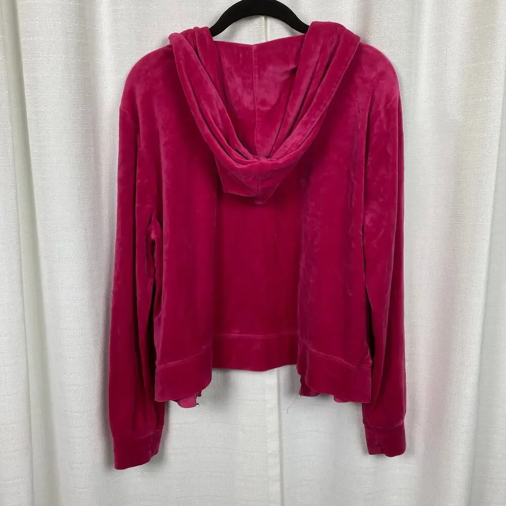 Juicy Couture Vintage Hot Pink Velour Track Suit Pants Sz.M Jacket Sz.XL - Picture 15 of 16